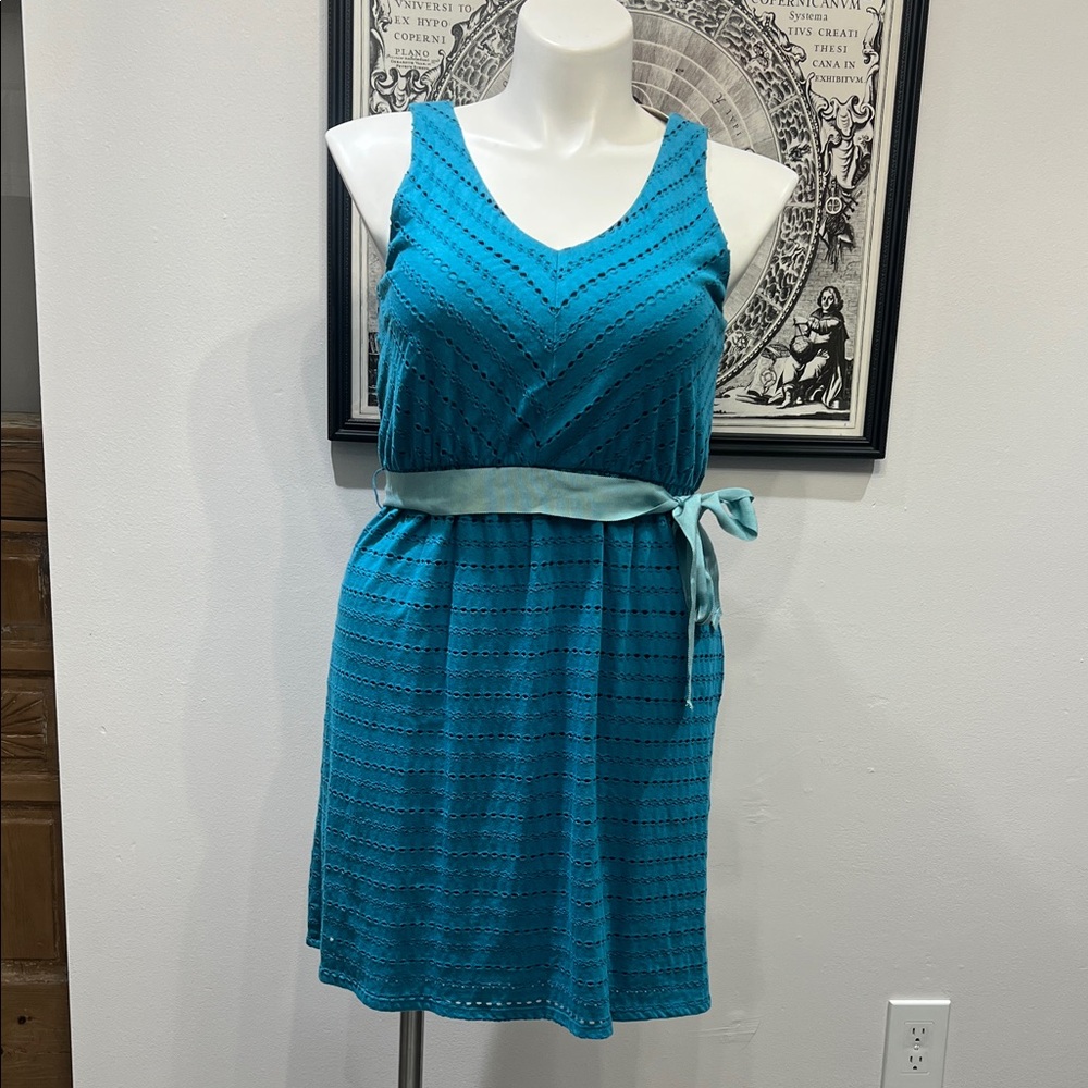 NWT Elle (M) Teal Mosaic Garden Dress